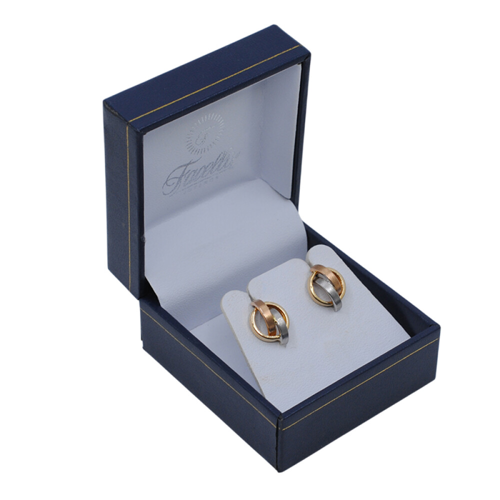Caravanas en 3 tonos de oro 18k Caravanas en 3 tonos de oro 18k