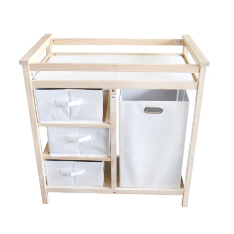 CAMBIADOR DE BEBE EN MADERA CON CANASTO TELA TIPO RACK CAMBIADOR DE BEBE EN MADERA CON CANASTO TELA TIPO RACK
