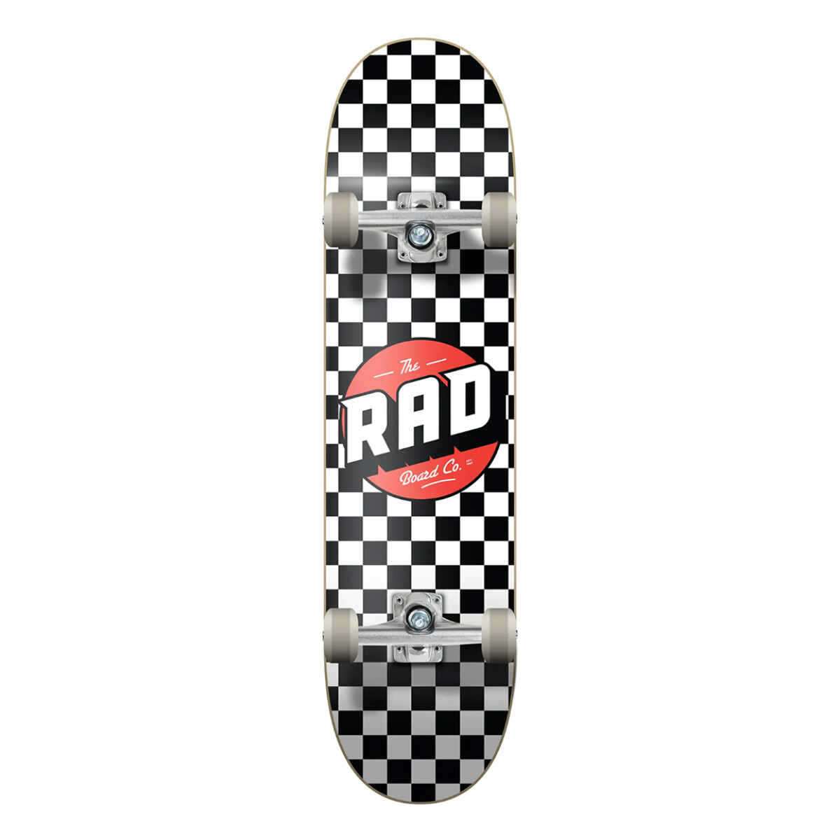Skate Completo Rad Checkers 8.0" - White/Black 