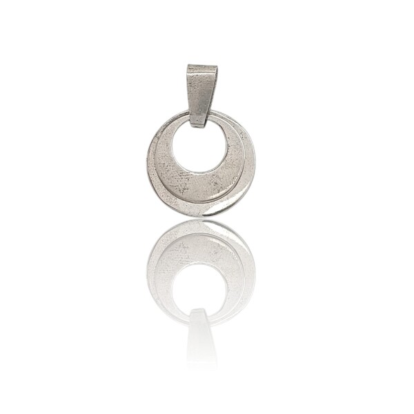 Dije aro ruso doble- Plata 925 - Sin piedra-CP4622 sinpiedra
