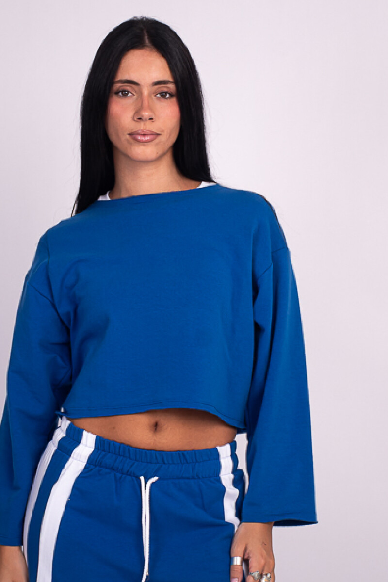 Buzo oversize corto Azul
