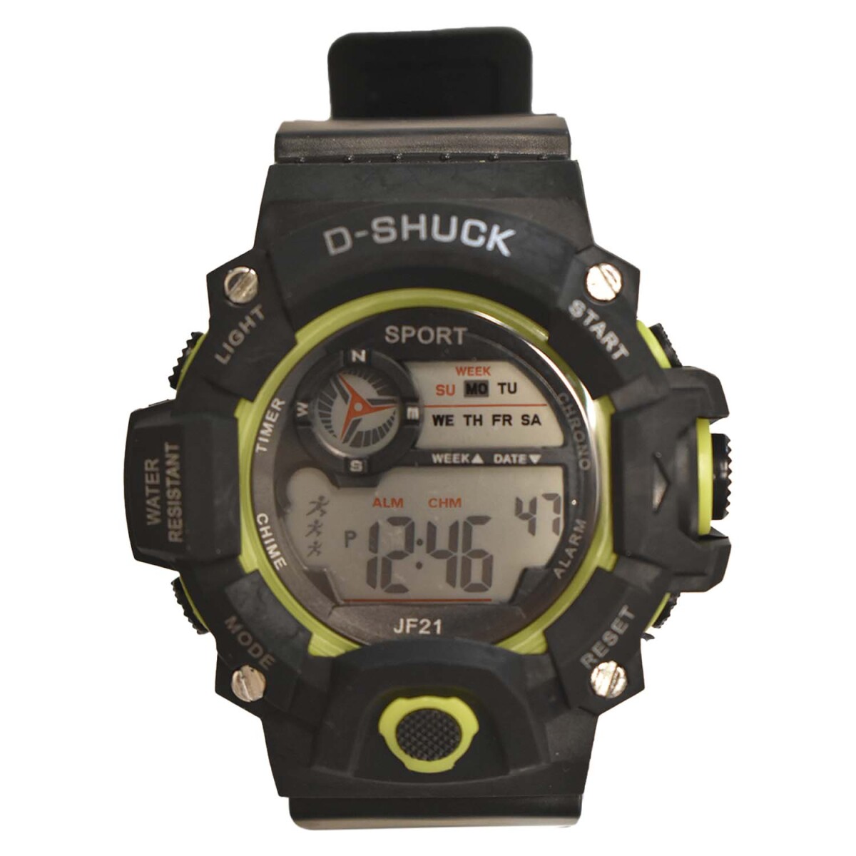 Reloj Deportivo de Pulsera Waterproof Pantalla Luz p/ Hombre - Verde Manzana 