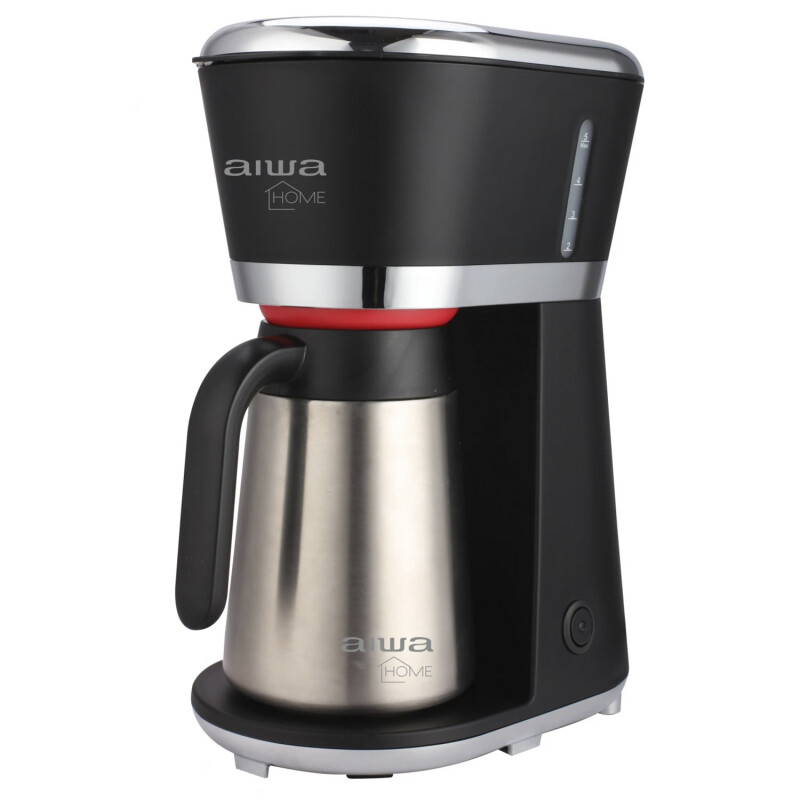 Cafetera con Jarra Térmica Aiwa 700ml 5 Tazas Filtro Permanente Negro/Gris