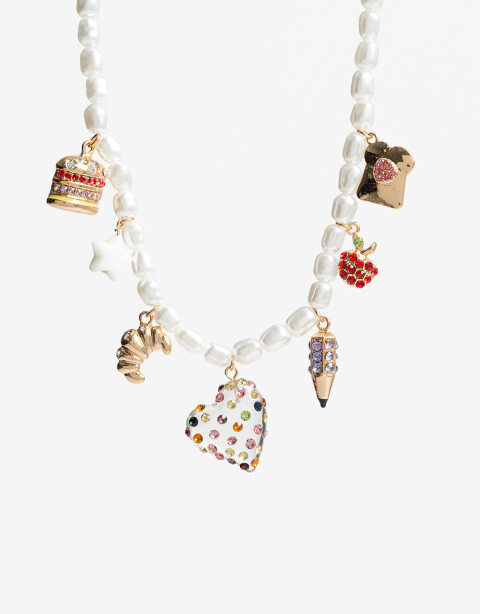 Collares Cortos Con Dijes Collar Corto Multidijes Foodie - Combinacion Multicolor