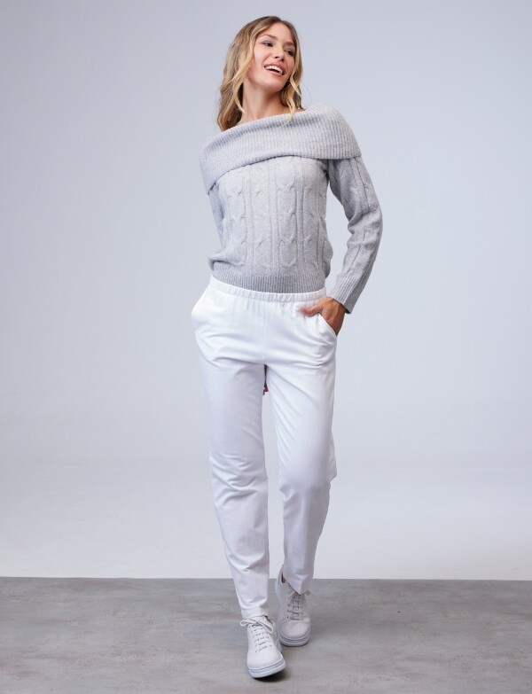 Pantalon Yoga Algodon BLANCO