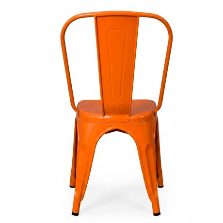 Silla Tolix Metálica Acero Industrial Sandman Comedor Naranja