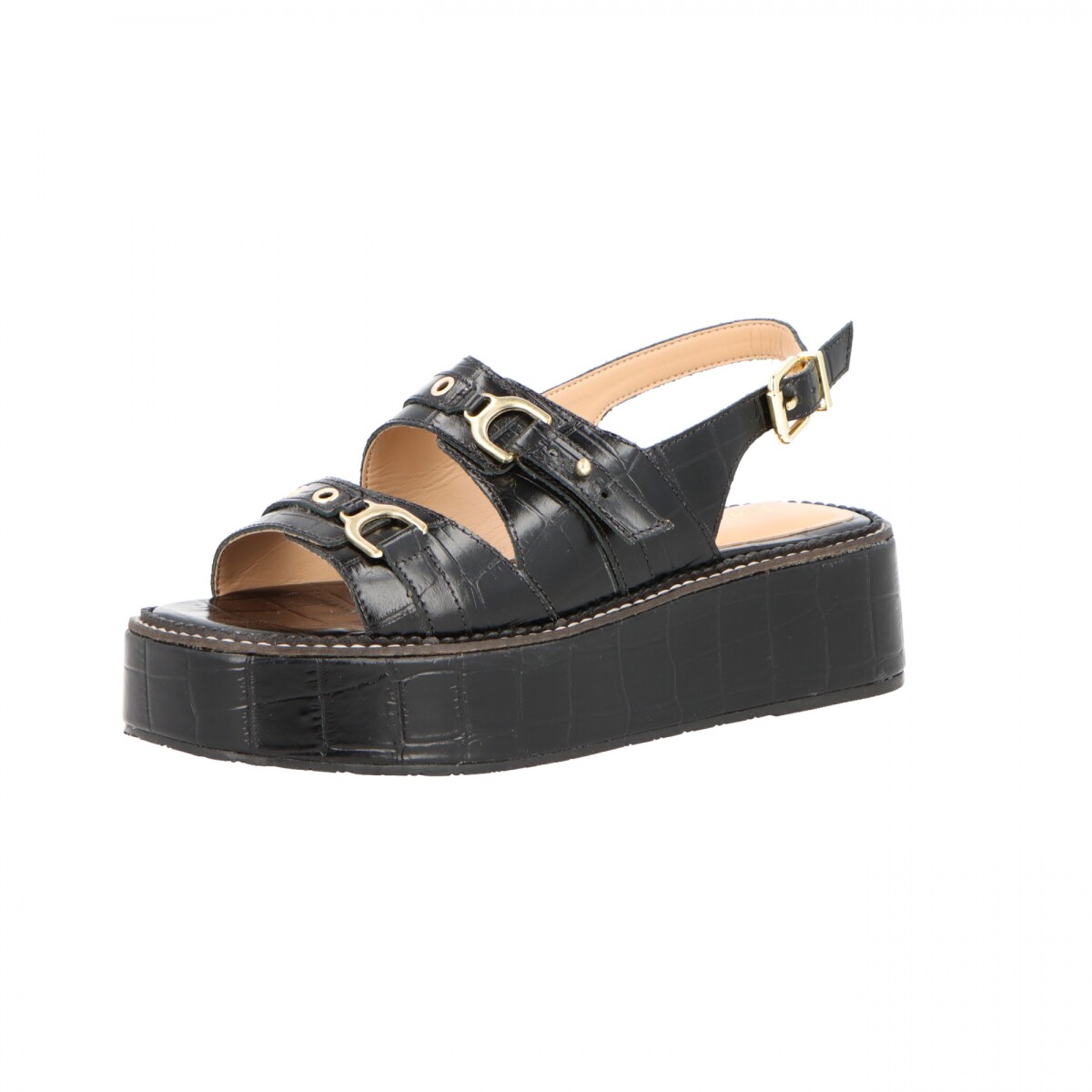 Sandalia Croco Cairo - Negro 