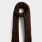 Bufandas Clasico Bufandas Con Flecos Trenzados - Marron Oscuro