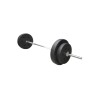 Kit 2 Mancuernas + Barra Recta Maciza 1.8m + 50 Kilos Pesas 4x10Kg 2x5Kg