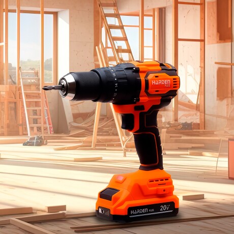 TALADRO ATORNILLADOR PERCUTOR 20V 13MM (S/CARBONES 1BAT 2AMP) PRO HARDEN ++ N/a