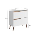 CONJUNTO DE BAÑO MODELO LILLE 80 CM COLOR BCO/TAU CON PATAS / MUEBLE + BACHA + ESPEJO Conjunto De Baño Modelo Lille 80 Cm Color Bco/tau Con Patas / Mueble + Bacha + Espejo