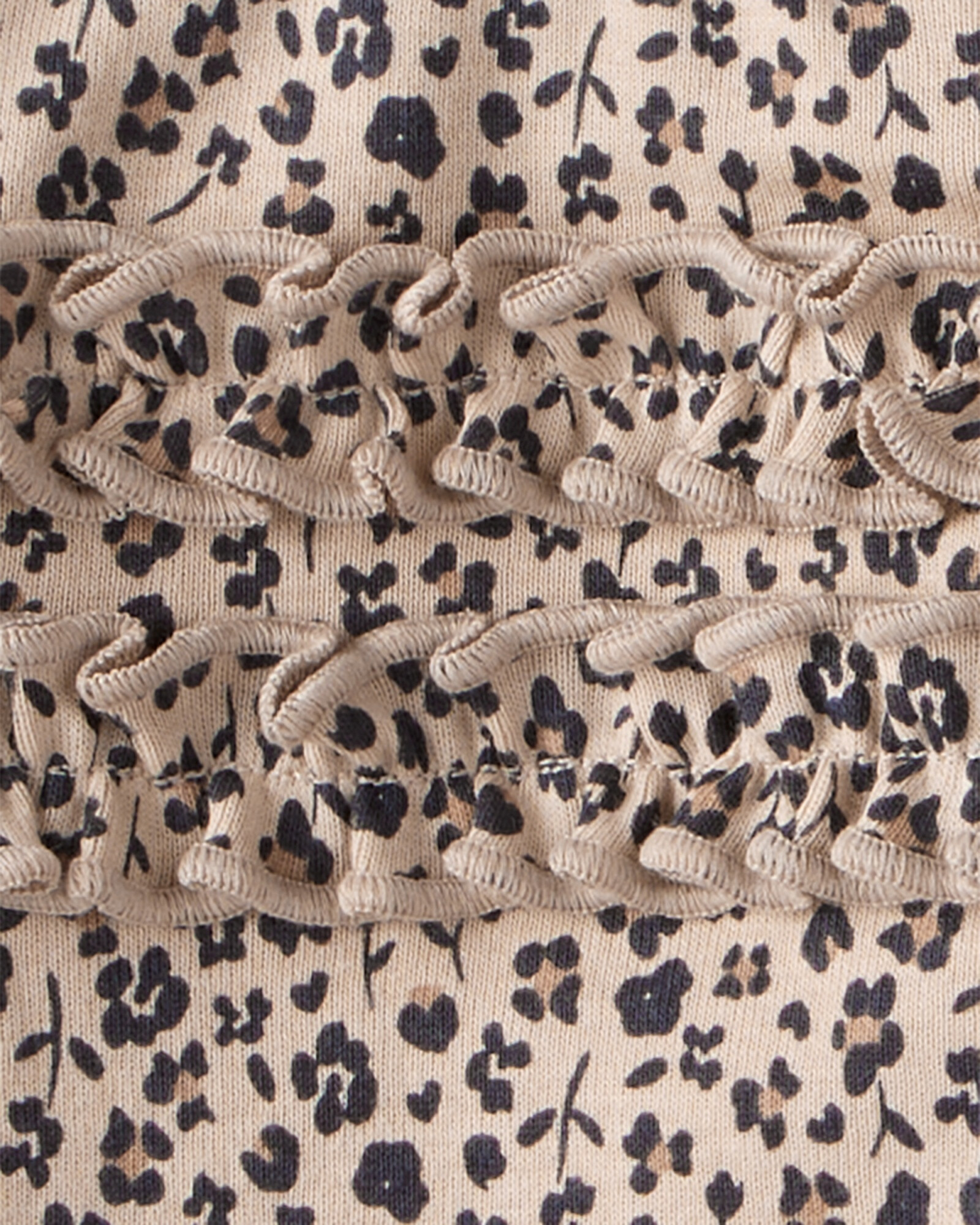 Set tres piezas de algodón, pantalón y dos bodies, diseño guepardo Sin color