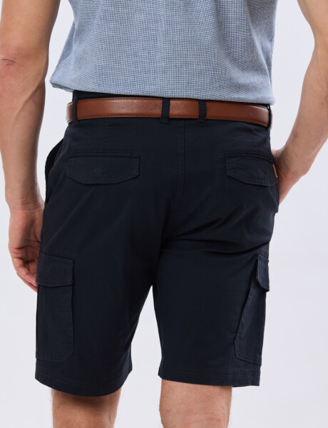 BERMUDA CARGO CON ELASTANO Azul