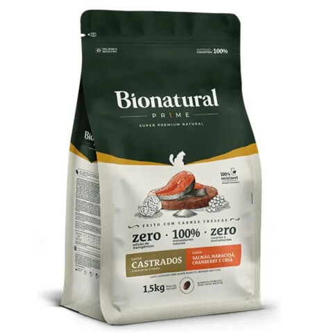 BIONATURAL CAT PRIME CASTRADO SALMON 1,5 KG