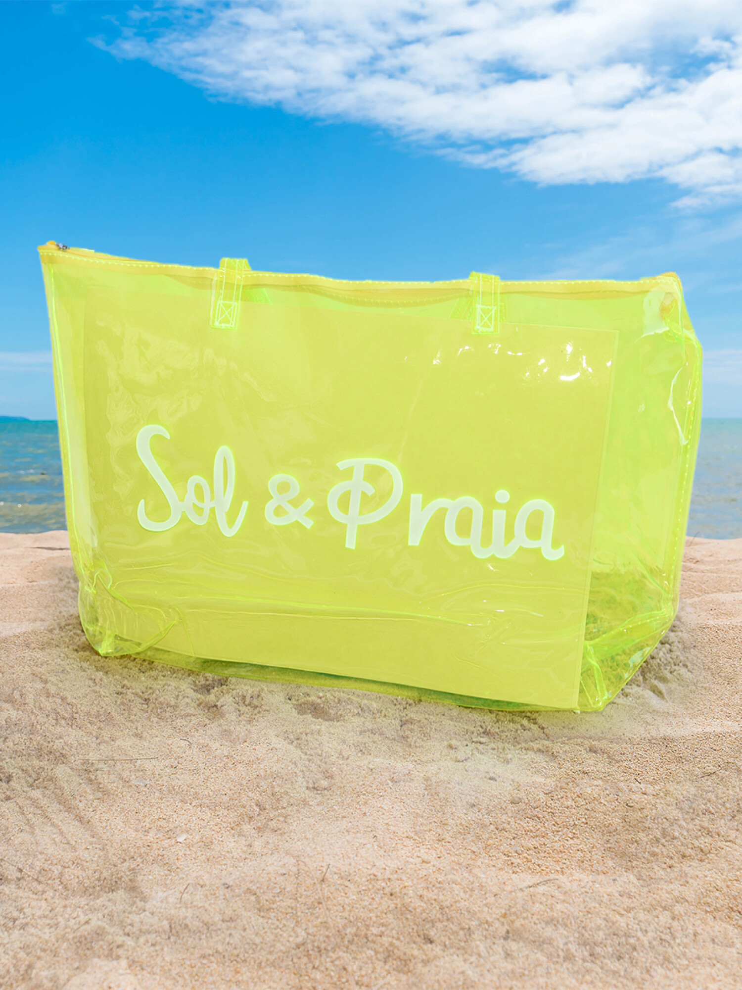 BOLSO PVC TRANSPARENTE AMARILLO — Guapa