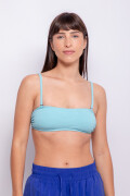 TOP STRAPLESS LIRIO Azul Glaciar