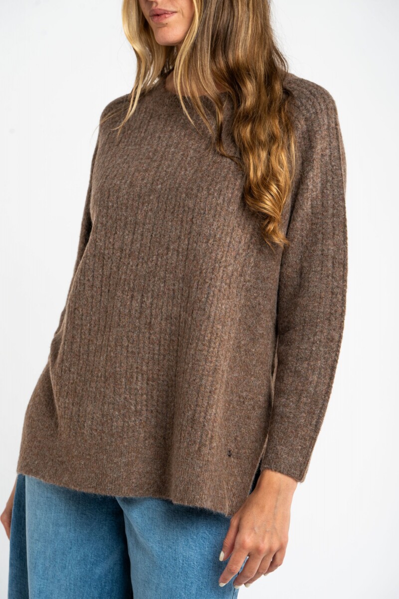 Sweater Texturado Marrón