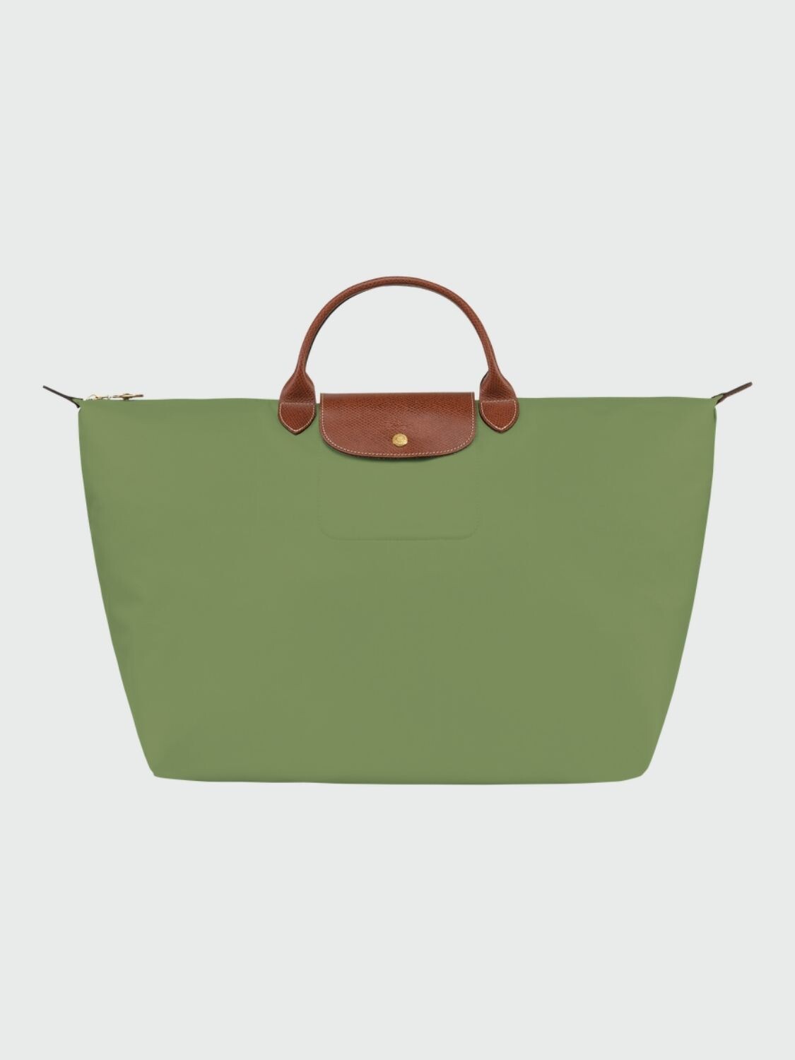 Longchamp -Bolso de viaje Longchamp plegable con cierre y asa corta, Le pliage Verde