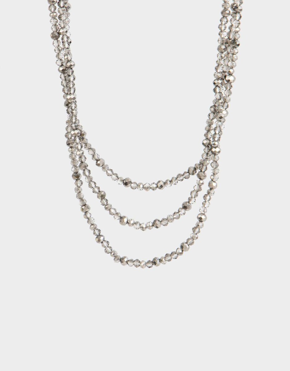 Collar Corto Con Mostacillas - Dorado 