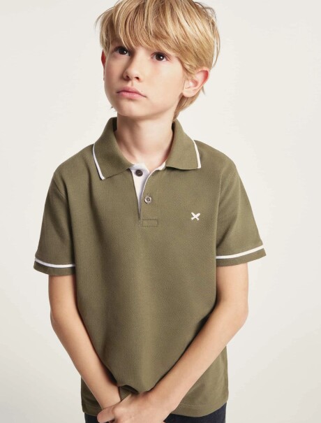 CAMISA DE CUELLO CON ESTAMPADO VERDE