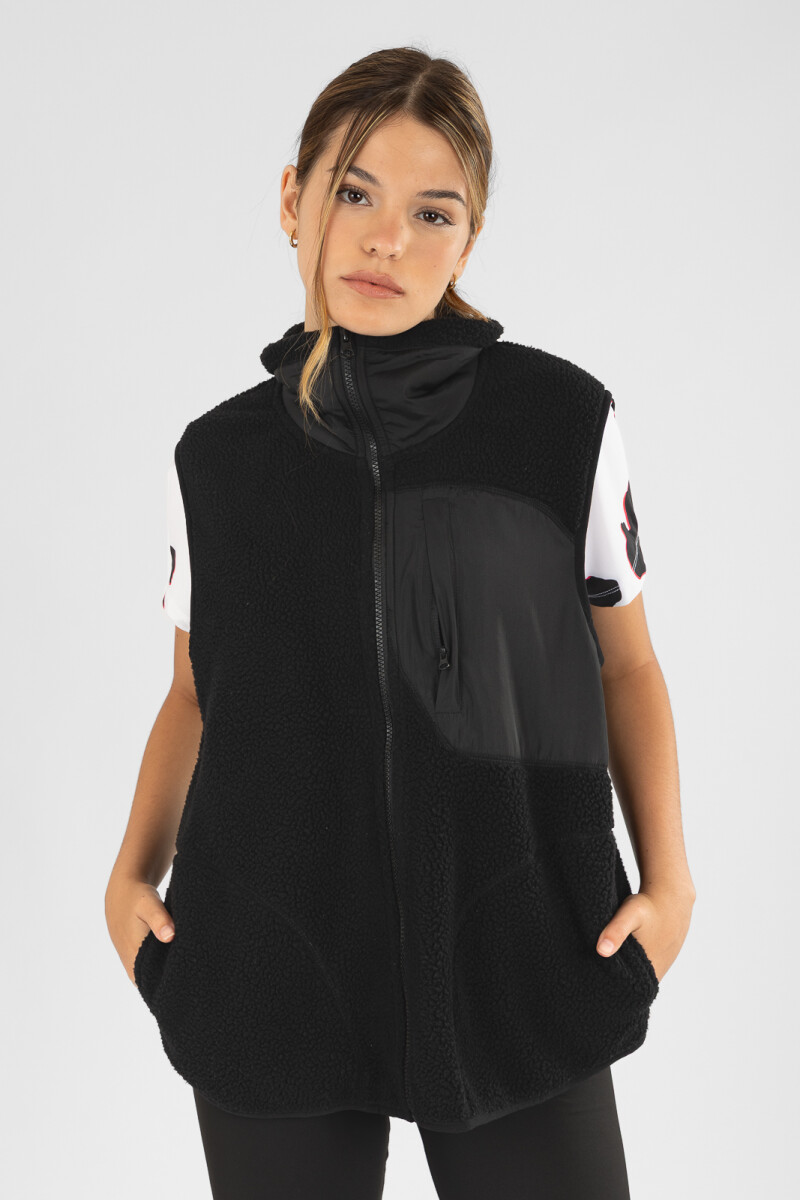 Chaleco sherpa Negro