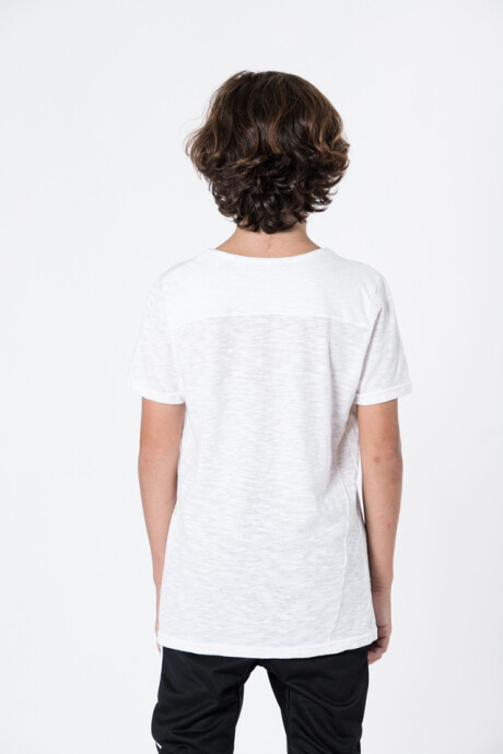 Remera Y - Buxado Blanco