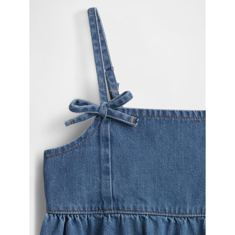 STRAPPY BOW TOP - DNM MEDIUM WASH