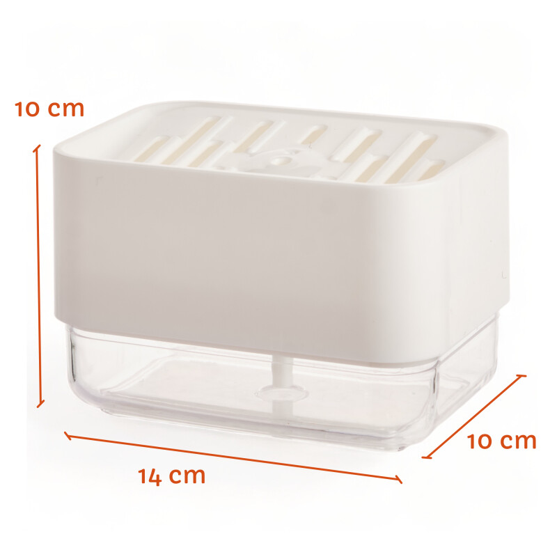 Dispensador Detergente, Jabón Líquido. Para Esponja Gris
