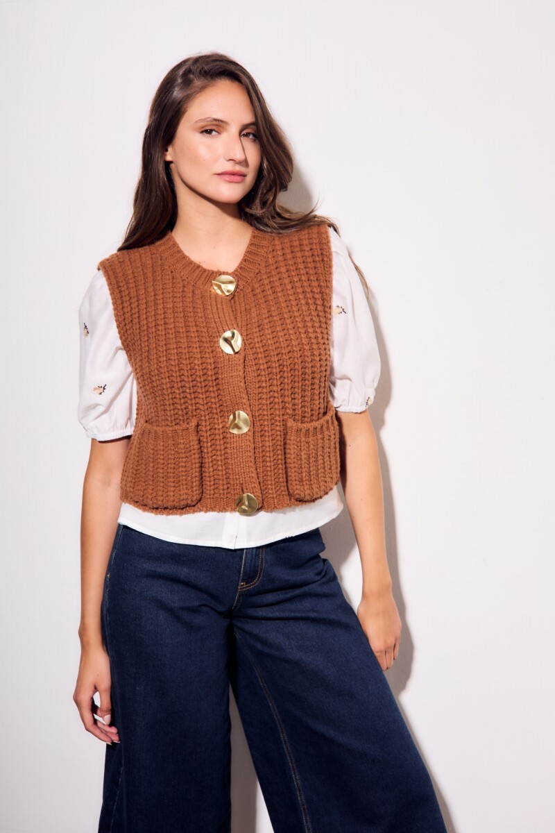 Chaleco Lana - Chocolate 