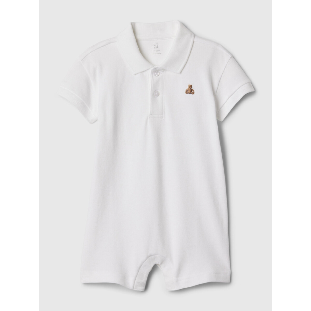 PIQUE POLO SHORTIE - NEW OFF WHITE OPT1 