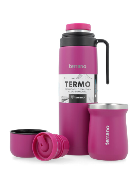 Set Termo + Mate Acero Tradicional Violeta