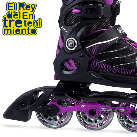 Patín Rollers Fila J One N1 En Europa Profesionales Negro-Violeta