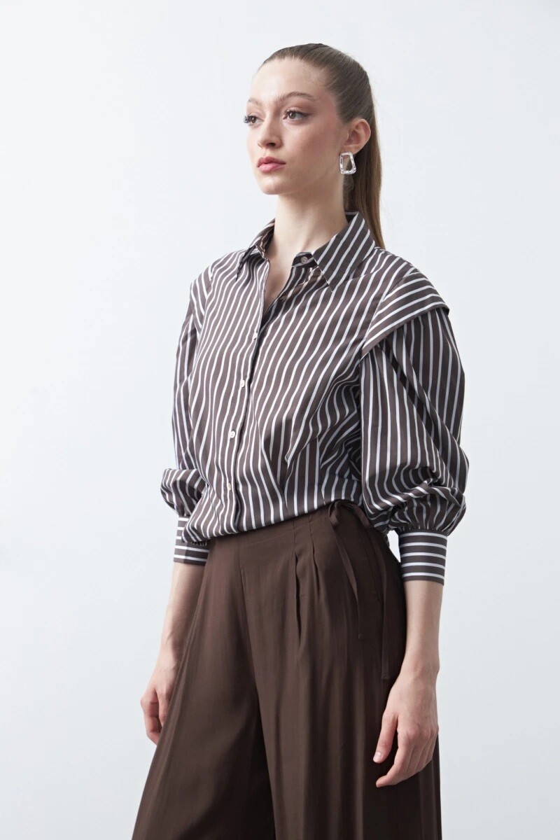 CAMISA D.CASSIN PULIZO - CHOCOLATE 