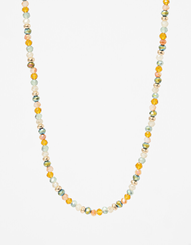 Collares Cortos Color Collar De Beads Facetados - Combinacion Multicolor