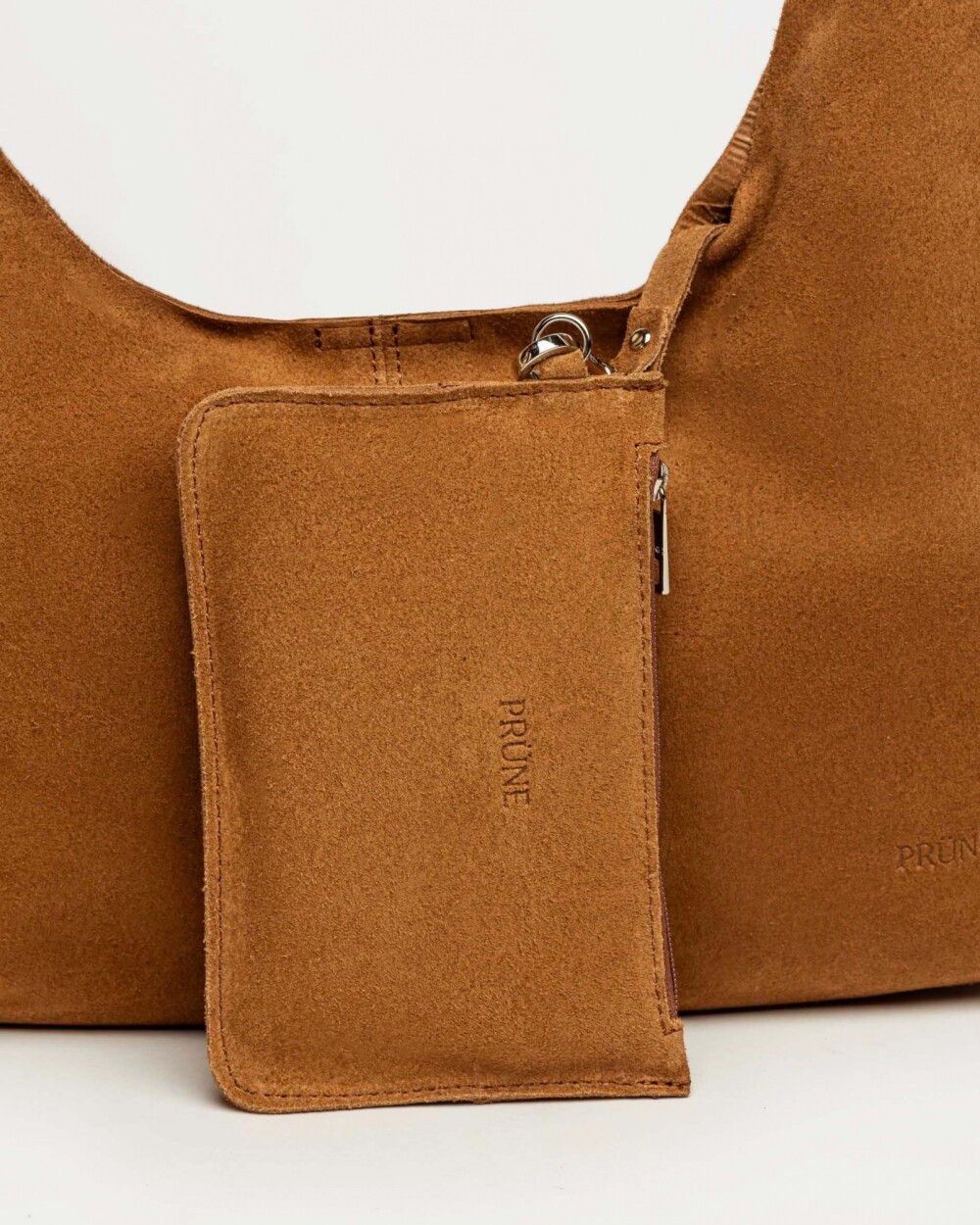 Cartera al hombro Juana en Cuero Gamuza Cuoio