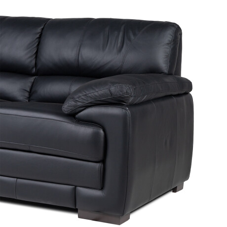 Sofá Oxford - Cuero Básico - 2 cuerpos Negro - (Preventa)