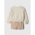 CREW NECK SKIRT SET KHAKI