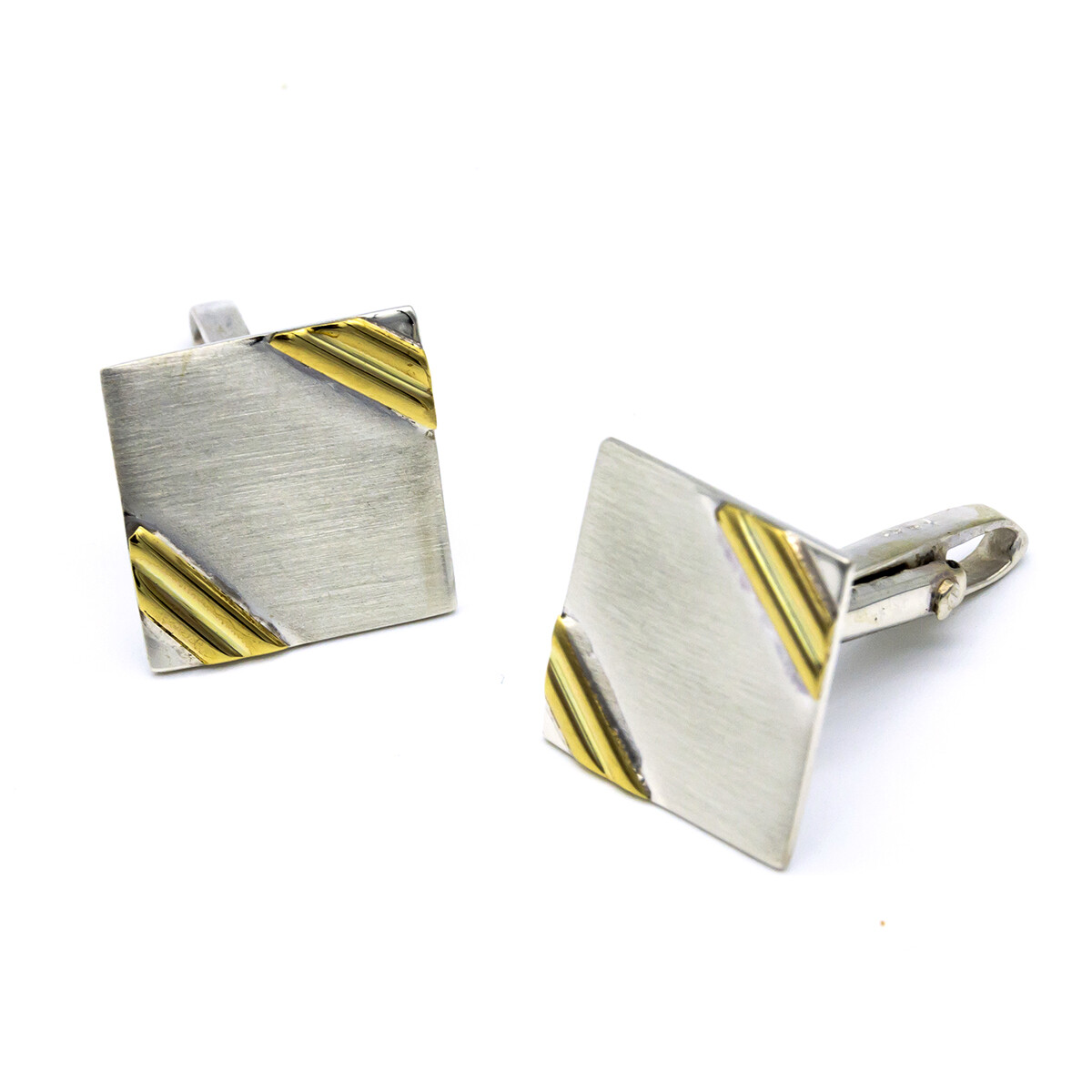 Gemelos de plata 925 y double en oro 18 ktes. 