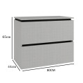 MUEBLE DE BAÑO MODELO URBAN 80 CM ARGENTO/NEGRO Mueble De Baño Modelo Urban 80 Cm Argento/negro