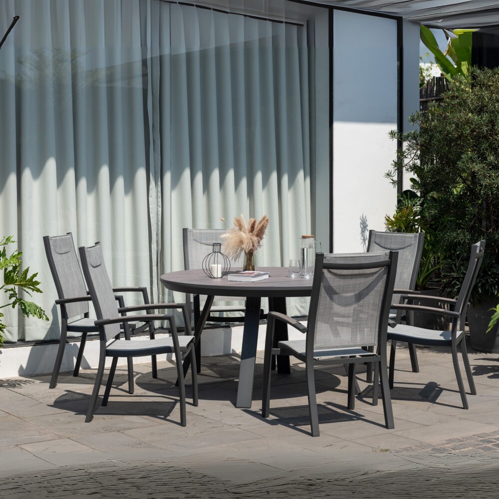 Mesa redonda de Patio Diámetro 141cm - Urbanite Gris