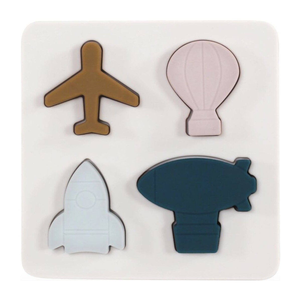 Puzzle sensorial de silicona - Transporte aéreo 1040004 