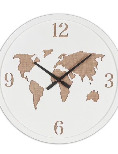 RELOJ DE PARED MDF 60X60X4 CM MAPAMUNDI RELOJ DE PARED MDF 60X60X4 CM MAPAMUNDI