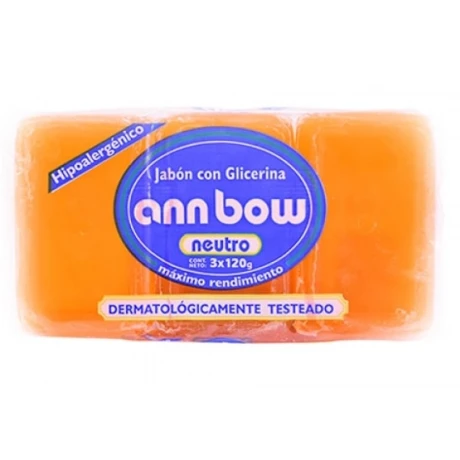 JABON DE TOCADOR ANN BOW GLICERINA 120 GR X 3 UNI JABON DE TOCADOR ANN BOW GLICERINA 120 GR X 3 UNI