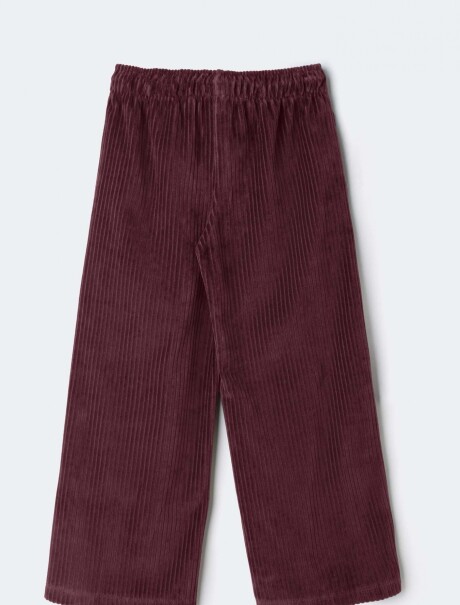 PANTALONES DE PANA DE PIERNA ANCHA BORDEAUX