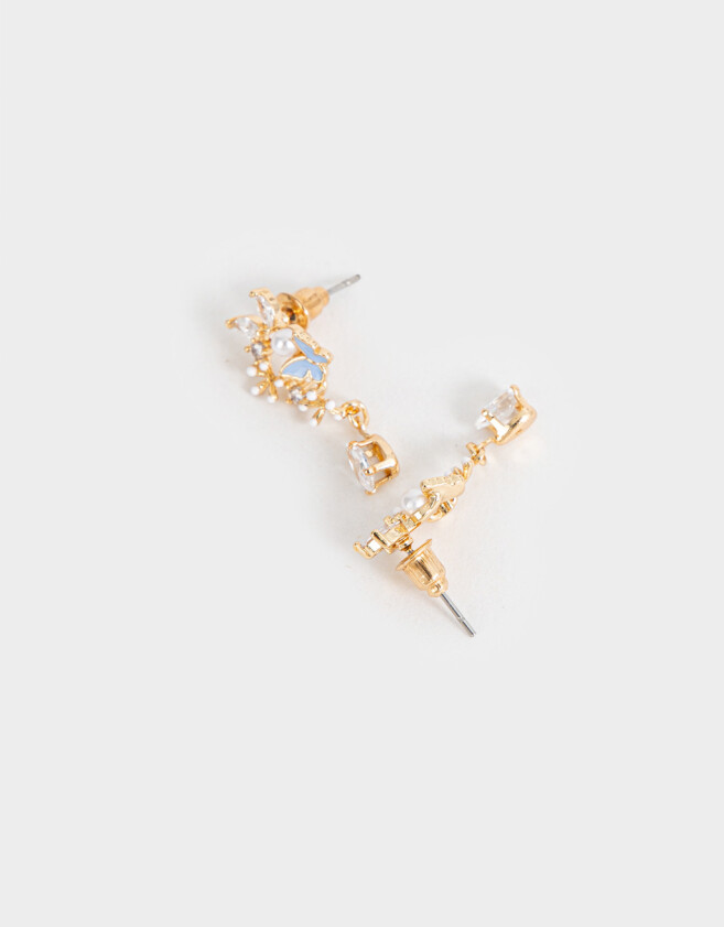 Aros Colgantes Cortos Premium Gold Aros - Dorado