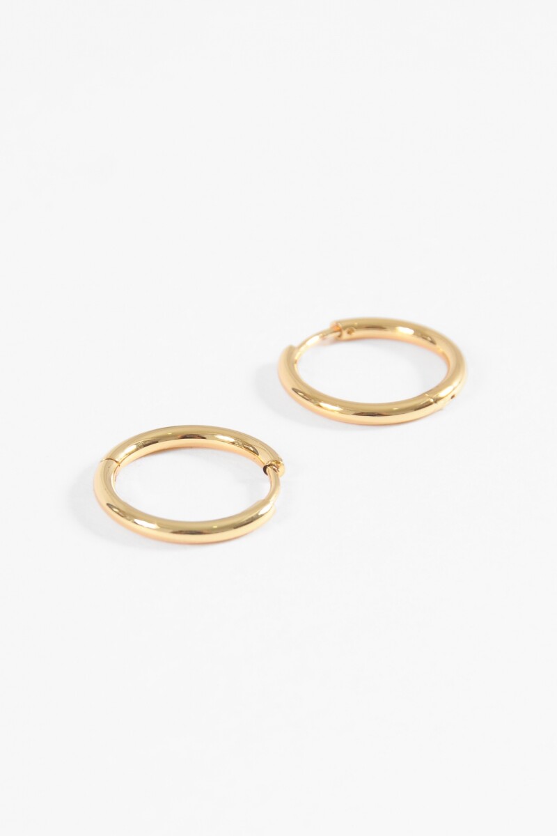 Aros acero small dorado
