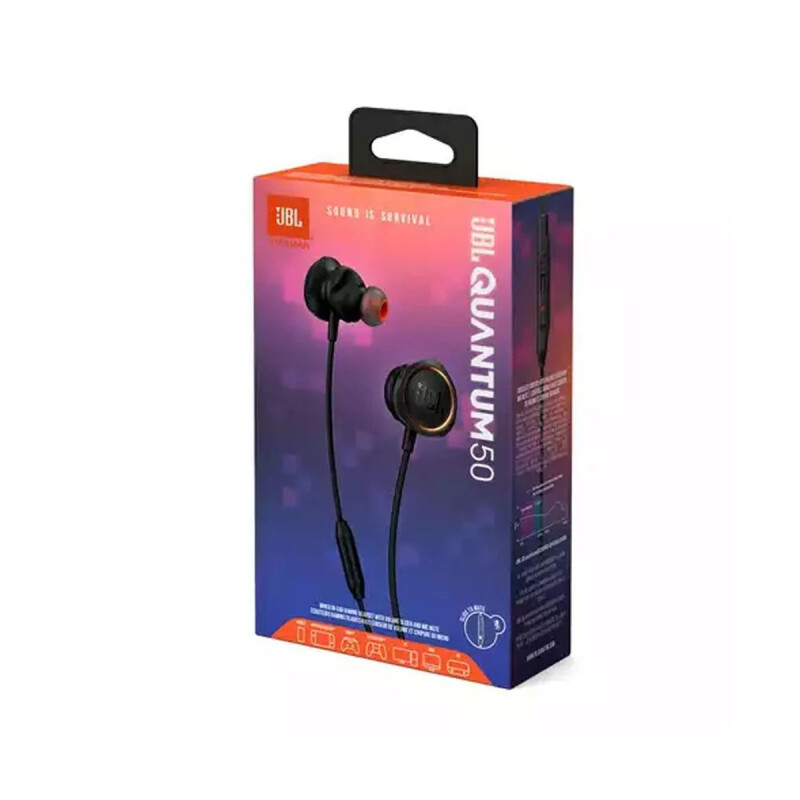 Auriculares Gamer JBL Quantum 50 Negro Con Micrófono Auriculares Gamer JBL Quantum 50 Negro Con Micrófono