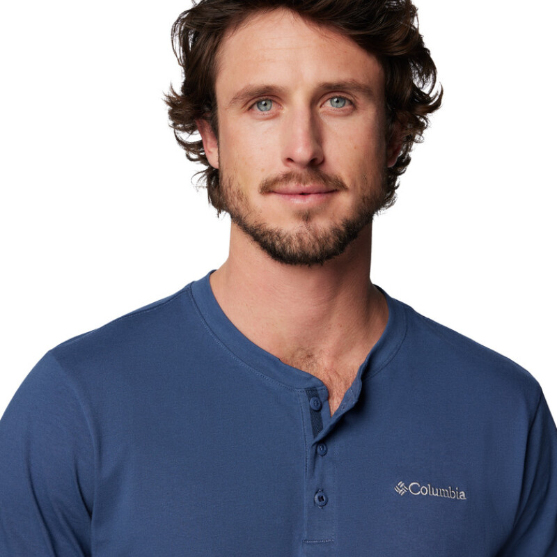Remera Landroamer SS Henley II Hombre DARK MOUNTAIN