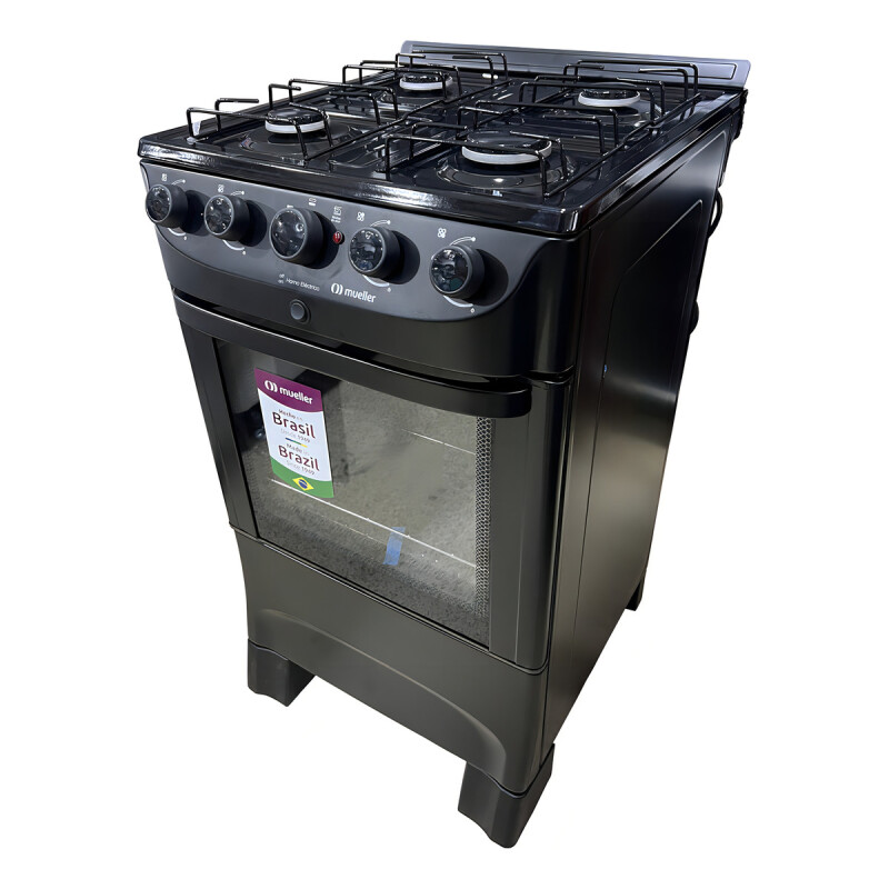 Cocina Mueller Moderatto Combinada 4h Gas/eléctrica Color Negro Cocina Mueller Moderatto Combinada 4h Gas/eléctrica Color Negro