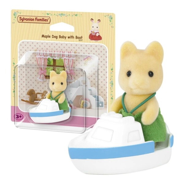 Sylvanian Families Bebé Perro Con Barco Juguete Niños Sylvanian Families Bebé Perro Con Barco Juguete Niños